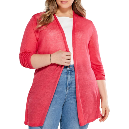 NIC+ZOE Plus Size Long Back Of The Chair Cardigan