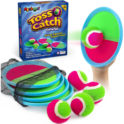 Ayeboovi Toss and Catch Ball Game Outdoor Toys for Kids Games Beach Toys Pool Toys Outdoor Yard Games for 3 4 5 6 7 8 9 10 Year Old Boys Girls Stocking Stuffers Birthday Gifts (Upg