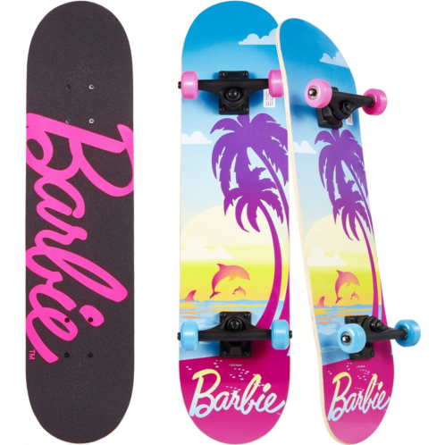 Voyager Barbie Skateboard with Printed Graphic Grip Tape - Great for Kids and Teens, Cruiser Skateboard with ABEC 5 Bearings, Durable Deck, Smooth Wheels