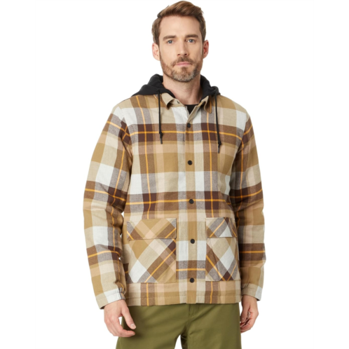 Mens Volcom Snow Insulated Riding Hooded Flannel