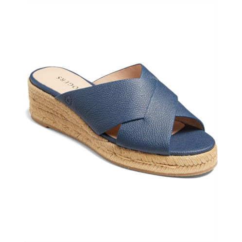 Jack Rogers Slotted Sloane Pebbled Espadrille Mid Wedge