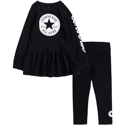 Converse Kids Peplum T-Shirt and Leggings Set (Toddler)