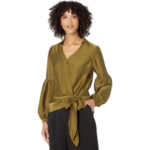 Michael Michael Kors Hammered Stain Wrap Top