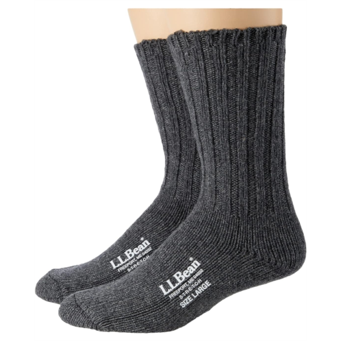 L.L.Bean Unisex LLBean Merino Wool Ragg Socks 10 2-Pair