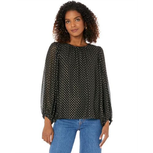 Womens Vince Camuto Crew Neck Balloon Sleeve Blouse