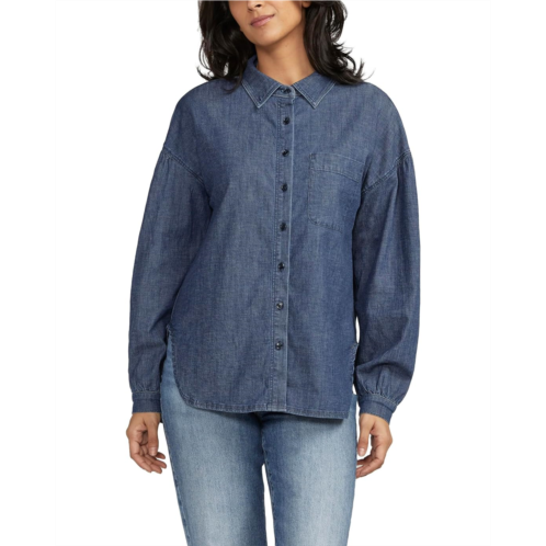 Womens Jag Jeans Relaxed Button-Down Shirt