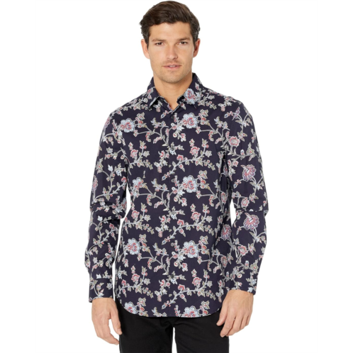 Perry Ellis Floral Paisley Stretch Long Sleeve Shirt