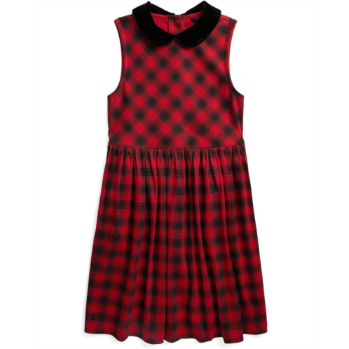 Polo Ralph Lauren Kids Buffalo Check Stretch Ponte Dress (Big Kids)