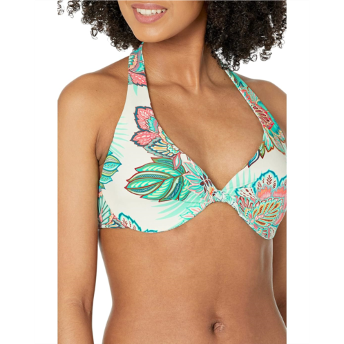 COCO REEF Tropical Lotus Twist Bikini Top