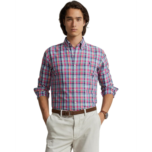 Mens Polo Ralph Lauren Classic Fit Plaid Performance Long Sleeve Shirt