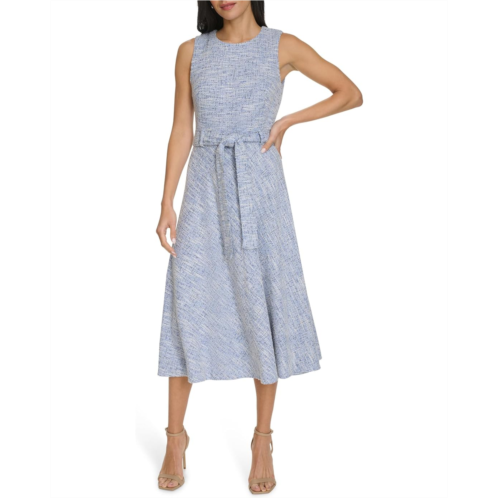 Womens Calvin Klein Tweed Self Tie Aline