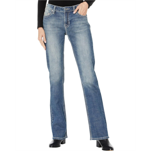 Rock and Roll Cowgirl Mid-Rise Jeans in Medium Wash W1-1682