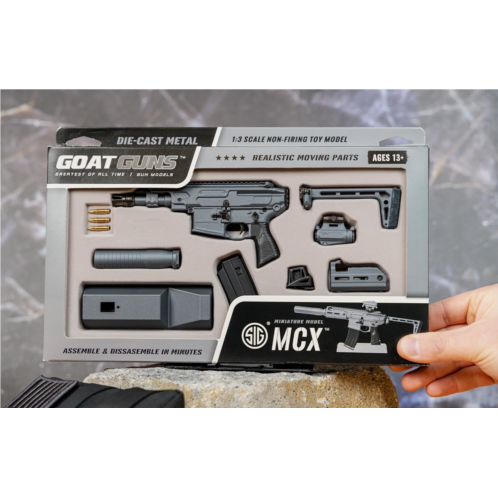 GoatGuns Miniature SIG MCX Model Grey 1:3 Scale Die Cast Metal Build Kit