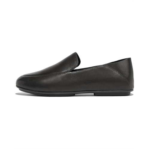 Womens FitFlop Allegro Crush-Back Leather Loafers