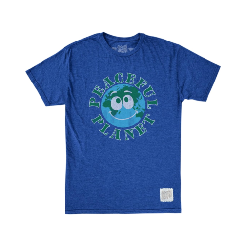 The Original Retro Brand Kids Peaceful Planet Earth Heathered Crew Neck Tee (Big Kids)