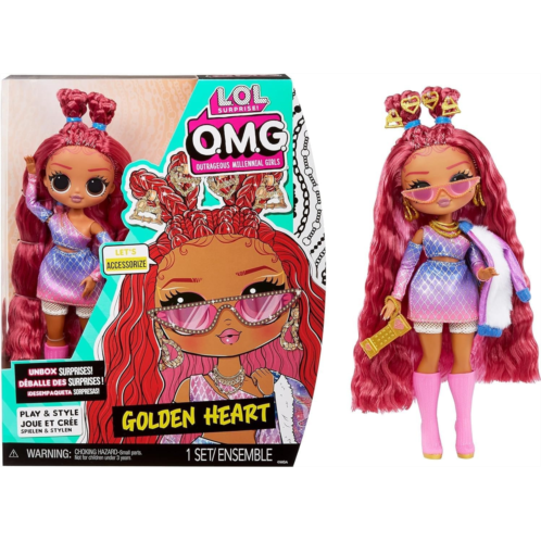 L.O.L. Surprise! O.M.G. Golden Heart Fashion Doll with Multiple Surprises and Fabulous Accessories - Great Gift for Kids Ages 4+