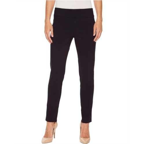 Womens Elliott Lauren Control Stretch Pull-On Ankle Pants with Back Slit detail
