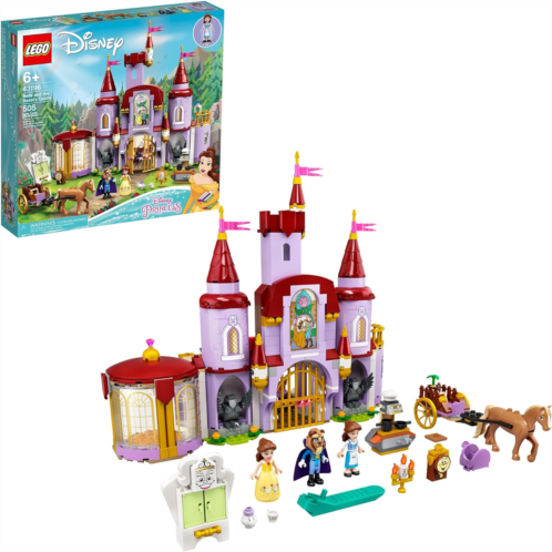 LEGO Disney Belle and The Beasts Castle Building Toy 43196 Pretend Play Building Kit from The Beauty and The Beast Movie with Horse Toy, Disney Princess & Prince Mini-Doll Figures