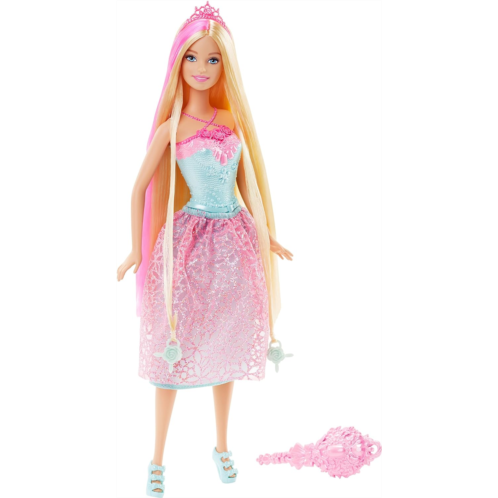 Barbie Princess Doll with Styling Beads in Her Pink-Streaked Hair