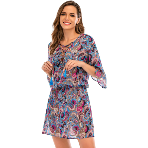 Lucky Brand Poolside Charm Chiffon Dress Cover-Up