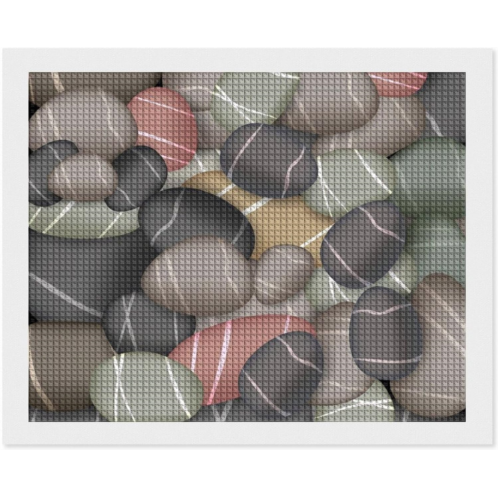 Zenladen1485 Sea Pebbles 5D Diamond Art Painting Kits Full Drill Pictures Arts Craft for Home Wall Decor for Adults DIY Gift
