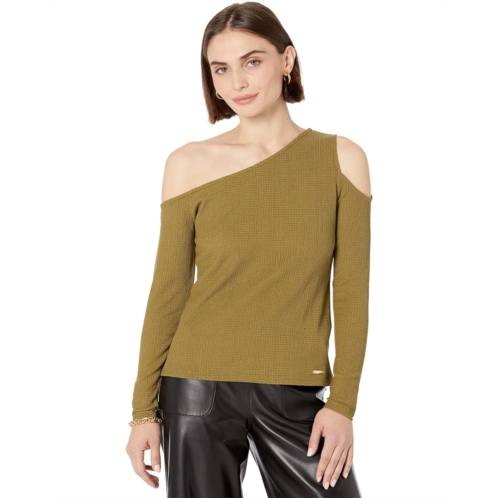 Michael Michael Kors Petite Asymmetric Cold-Shoulder Top