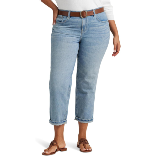 POLO Ralph Lauren Womens LAUREN Ralph Lauren Plus-Size Relaxed Tapered Ankle Jeans