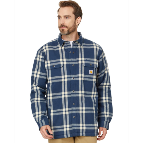 Mens Carhartt Relaxed Fit Flannel Sherpa-Lined Shirt Jacket