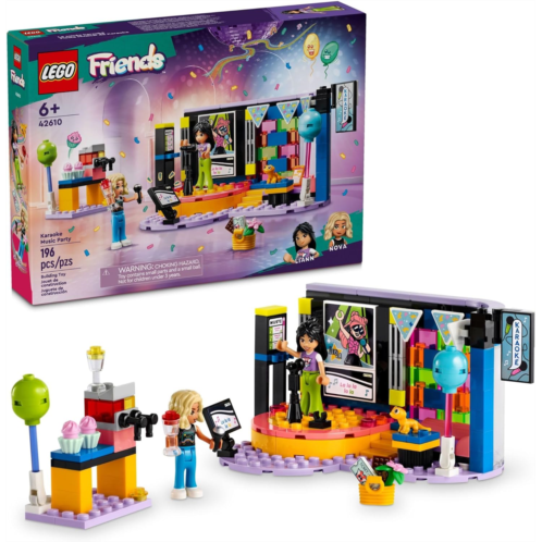 LEGO Friends Karaoke Music Party Set, Pretend Play Toy for Kids, Girls and Boys Ages 6 Years and Up Who Love Singing, Includes Mini-Doll Characters Liann and Nova and a Gecko Figur