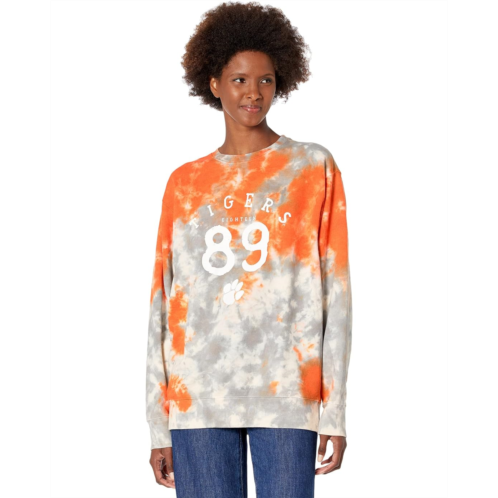 Lauren James Clemson Tigers Tie-Dye Sweatshirt