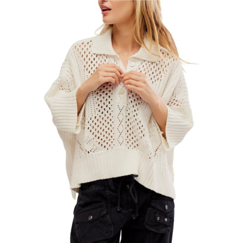 Womens Free People To The Point Polo