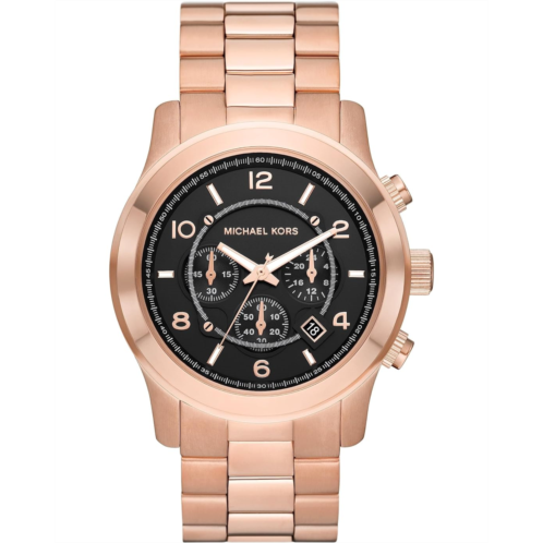 Michael Kors MK9123 - Runway Chronograph Rose Gold-Tone Stainless Steel Watch