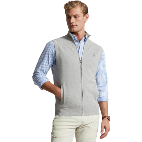 Mens Polo Ralph Lauren Mesh-Knit Cotton Full-Zip Sweater Vest