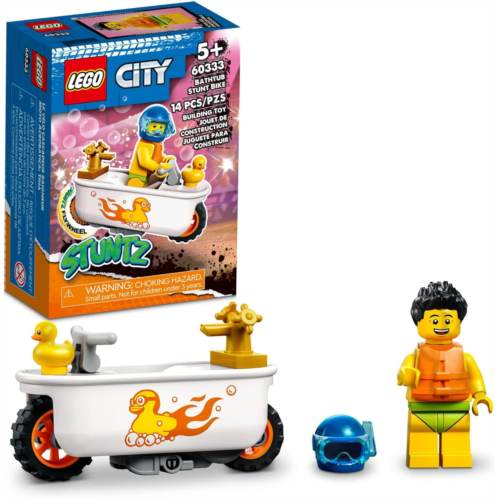 LEGO City Stuntz Bathtub Stunt Bike 60333 Building Toy Set for Kids, Boys, and Girls Ages 5+ (14 Pieces)