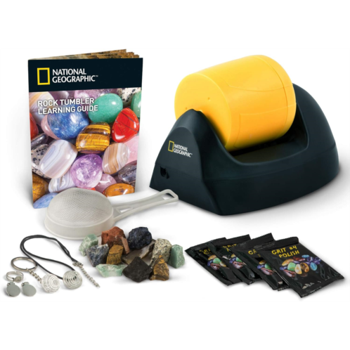NATIONAL GEOGRAPHIC Starter Rock Tumbler Kit - Durable Leak-Proof Rock Polisher for Kids - Complete Rock Tumbling Kit - Geology Hobby Science Kit, Rocks & Crystals for Kids (Amazon