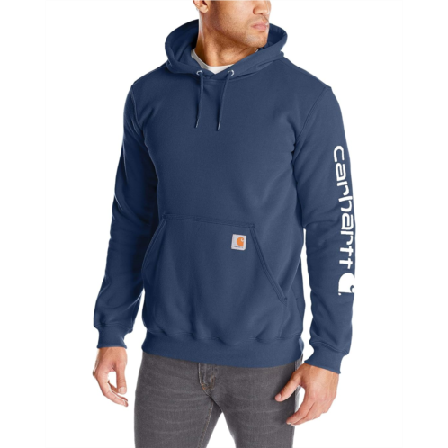 Mens Carhartt Midweight Signature Sleeve Logo Hooded Sweatshirt