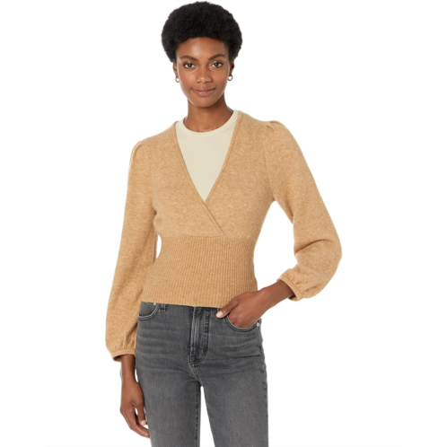 Madewell Wrap V-Neck Sweater in Coziest Yarn