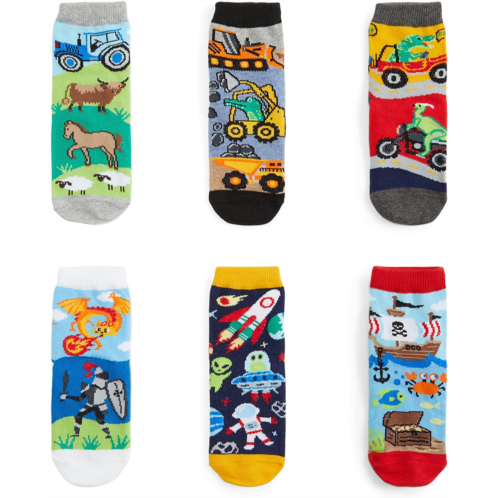 Jefferies Socks Pattern Crew Socks 6-Pack (Toddler/Little Kid/Big Kid)