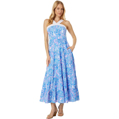 Lilly Pulitzer Jenette Cotton Halter Maxi