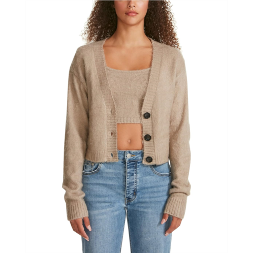 Womens Madden Girl Cardigan w/ Cropped Tank Set