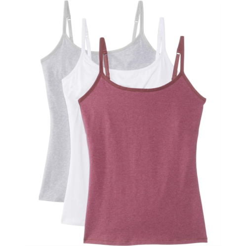 Womens PACT Organic Cotton Shelf Bra Camisole 3-Pack