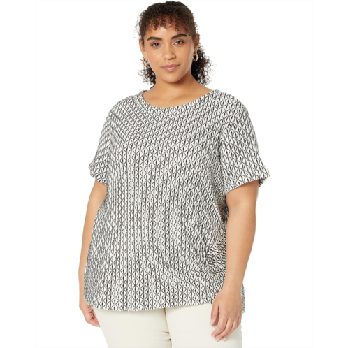 NIC+ZOE Plus Size Moving Lines Top