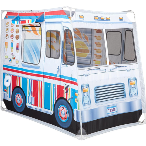 Melissa & Doug Food Truck Play Tent Role Play Toy Food Truck Tent, Ice Cream Truck Tent For Kids Ages 3+