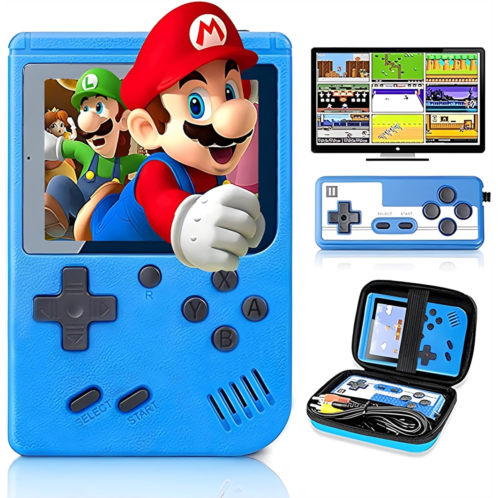 YELLAMI Retro Handheld Game Console with 400 Classical FC Games-3.0 Inches Screen Portable Video Game Consoles with Protective Shell-Handheld Video Games Support for Connecting TV