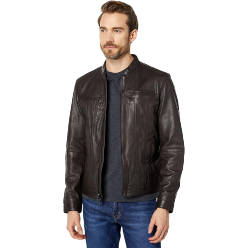 Mens John Varvatos BRANDO BAND COLLAR JACKET