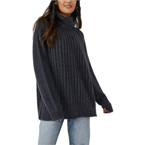 Womens Free People Big City Turtleneck