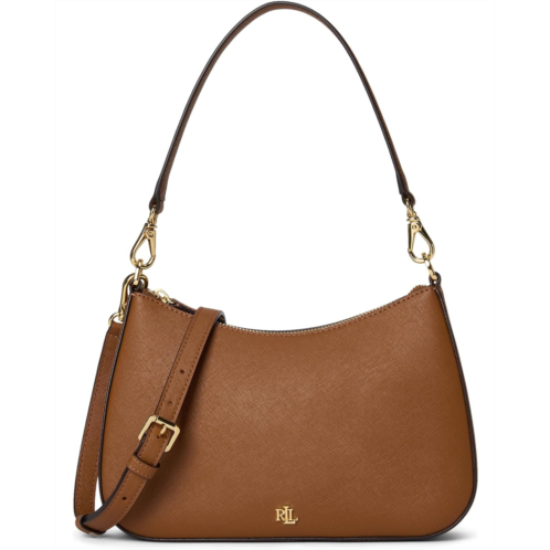 POLO RALPH LAUREN Lauren Ralph Lauren Crosshatch Leather Medium Danni Shoulder Bag