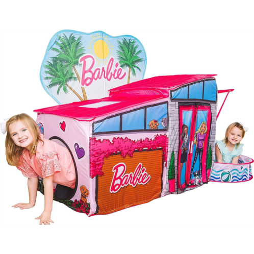 Sunny Days Entertainment Barbie Dreamhouse Pop Up Tent - Over 7 Feet Long - Includes Ball Pit and 20 Play Balls