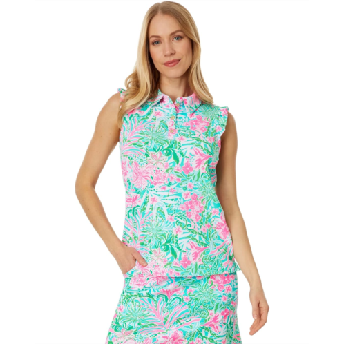 Lilly Pulitzer Frida Sleeveless Ruffle Polo