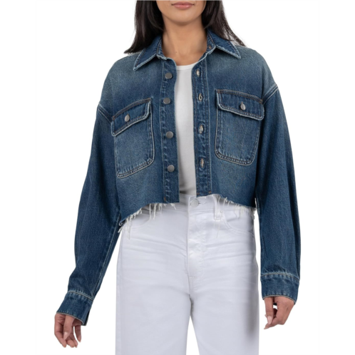 Womens KUT from the Kloth LANA JACKET-DROP SHOULDER /PATCH FLAPS FRONT POCKETS